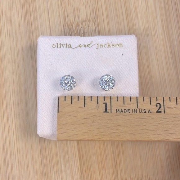 Brand New Olivia and Jackson Sterling Silver Cubic Zirconia Post Earrings - Picture 7 of 12